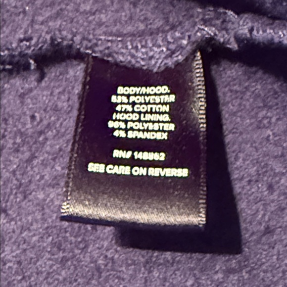 Torrid Dark Blue Hooded Fleece Lined Toggle Coat - Picture 10 of 11